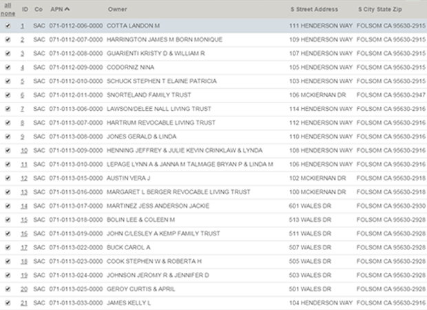 Exporting names and addresses for mail merging