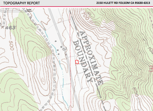 Topography report showing U.S. Geological Survey topography layer
